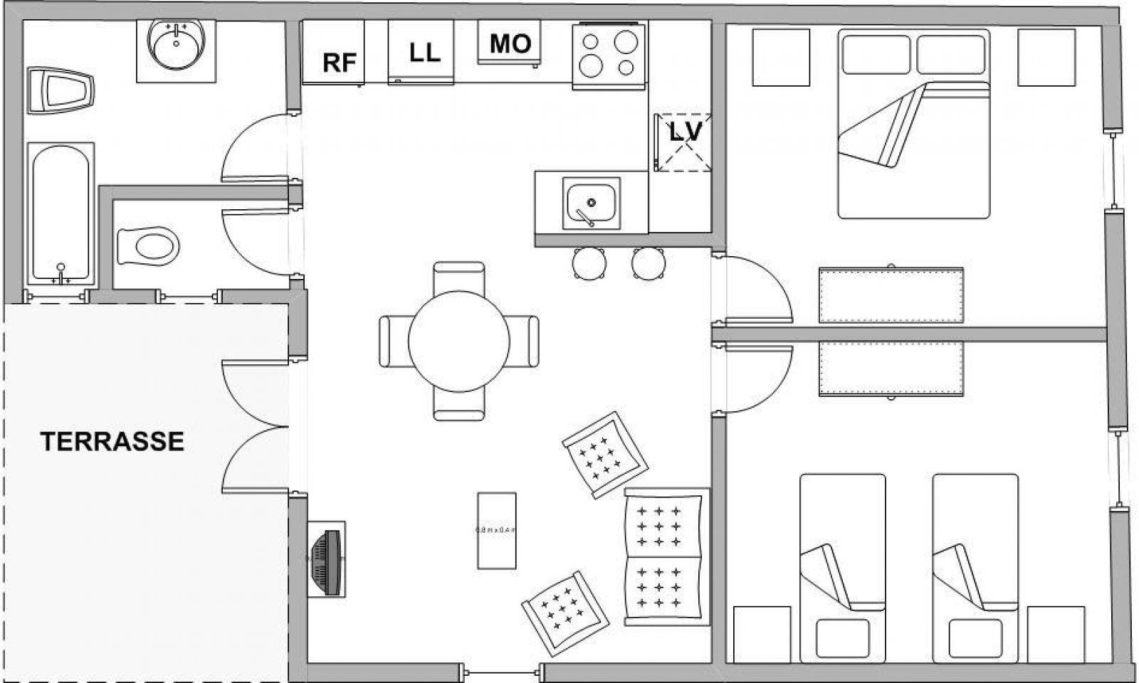 Plan du gîte Amandine